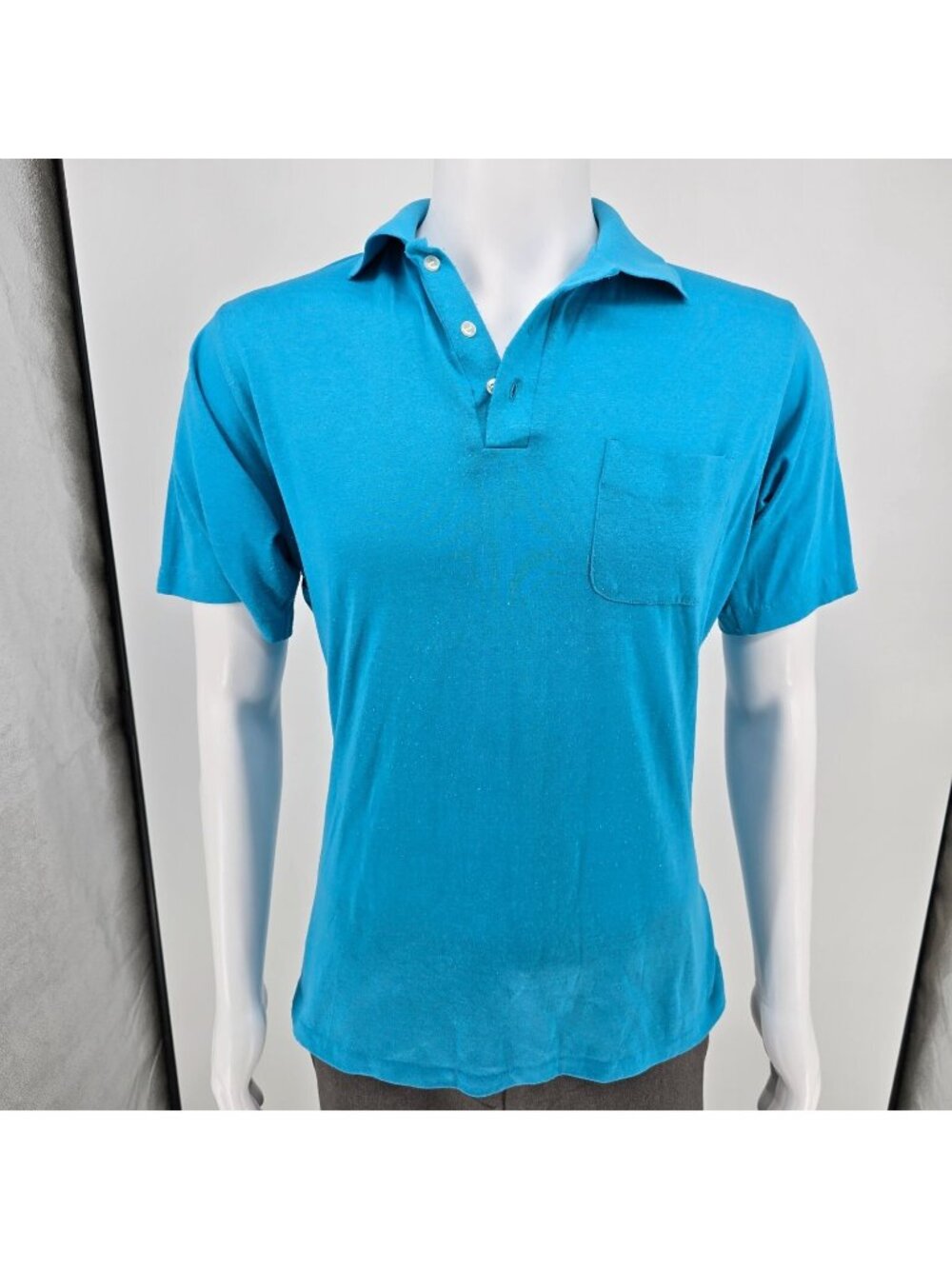 Distressed Vintage 1980s Genny Light Beer "Some Serious Suds" Polo Shirt (Large)